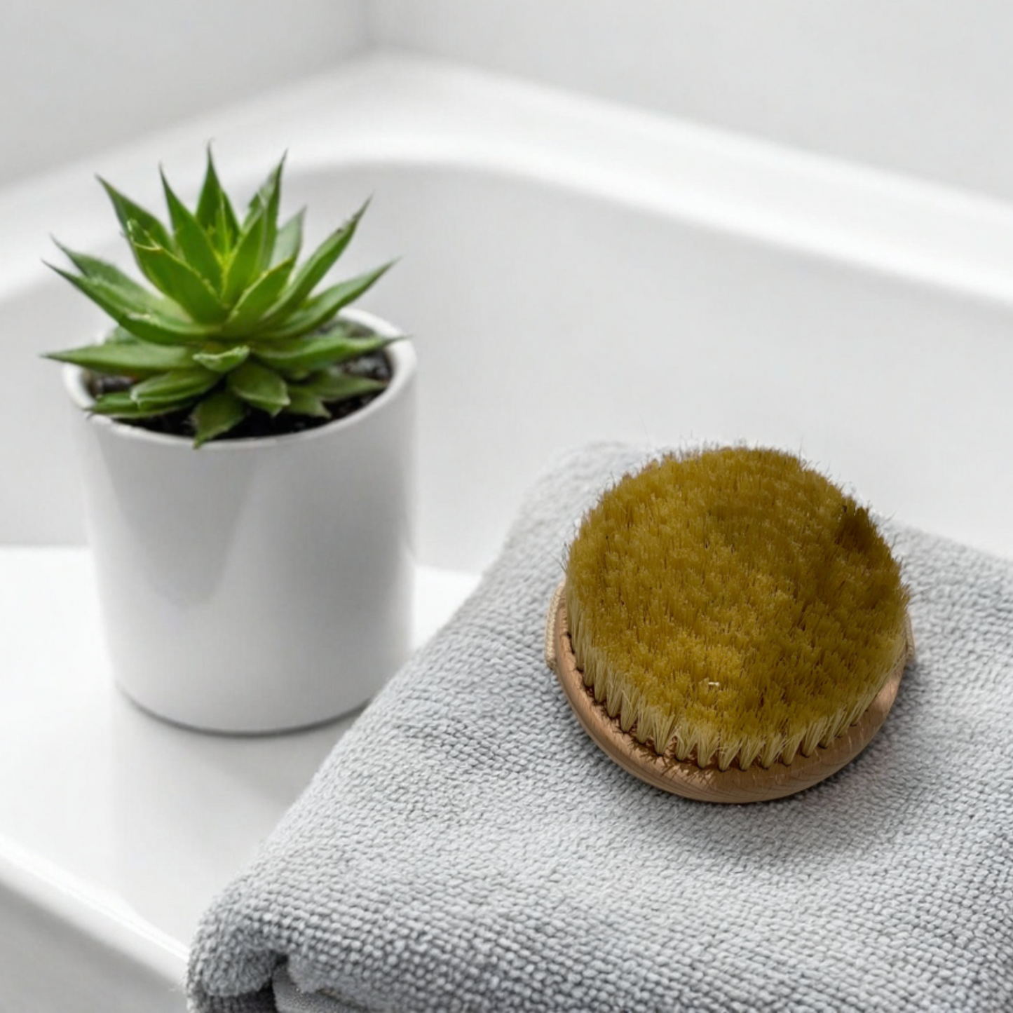Vegan Cactus Bristle Dry Body Brush - Sustainable, Sculpting, Improve Circulation